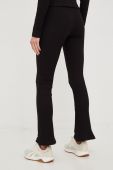 Штани Femi Stories Lucky жіночі колір чорний кльош висока посадка