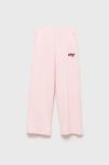 Дитячі спортивні штани Guess колір рожевий однотонні (2420961)