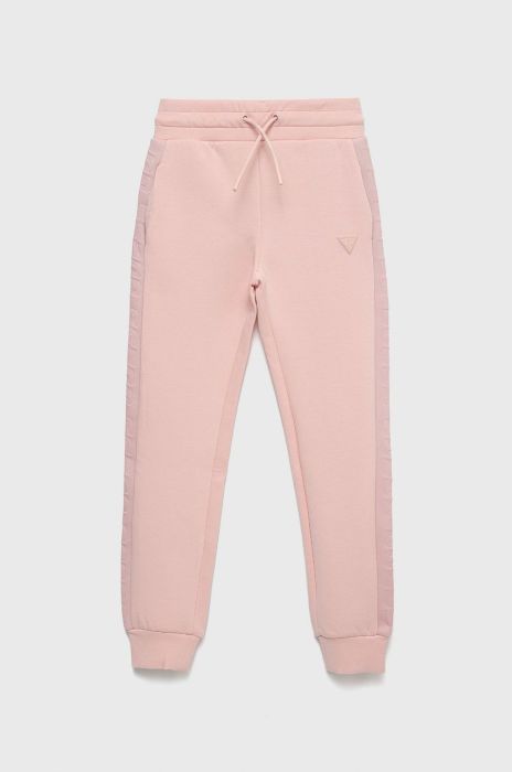 Дитячі спортивні штани Guess колір рожевий однотонні (2496774)