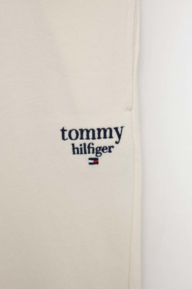 Дитячі спортивні штани Tommy Hilfiger колір бежевий однотонні (2840892) фото 3