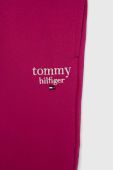 Дитячі спортивні штани Tommy Hilfiger колір рожевий однотонні
