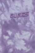 Дитячі бавовняні штани Guess колір фіолетовий візерунок