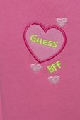 Дитячі бавовняні штани Guess колір рожевий з аплікацією (2627189)