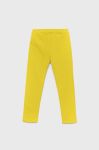 Дитячі штани United Colors of Benetton колір жовтий однотонні