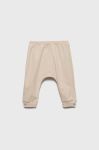 Дитячі спортивні штани United Colors of Benetton колір бежевий однотонні (2538993)