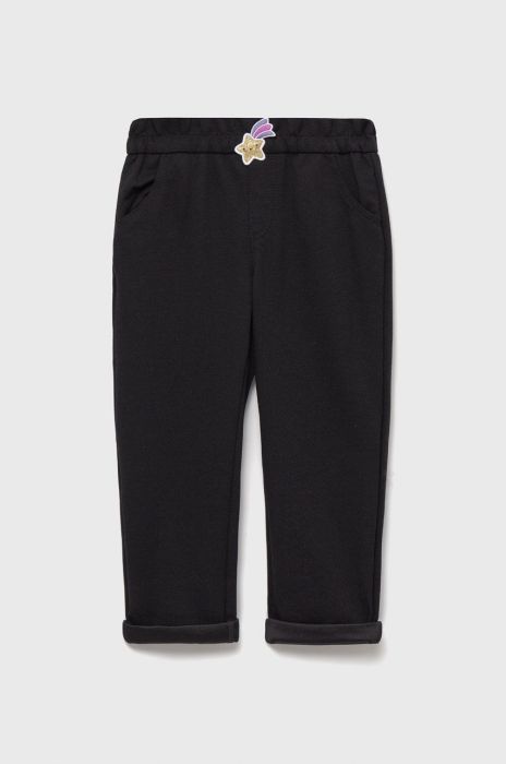 Дитячі штани United Colors of Benetton колір чорний однотонні (2630483)