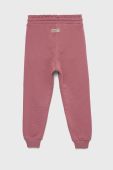 Дитячі бавовняні штани United Colors of Benetton колір рожевий однотонні (2737057)