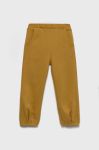 Дитячі бавовняні штани United Colors of Benetton колір жовтий однотонні (2627202)