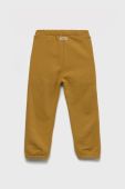 Дитячі бавовняні штани United Colors of Benetton колір жовтий однотонні (2627202)