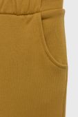 Дитячі бавовняні штани United Colors of Benetton колір жовтий однотонні (2627202)