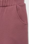 Дитячі бавовняні штани United Colors of Benetton колір рожевий однотонні (2627192)