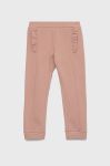 Дитячі спортивні штани United Colors of Benetton колір рожевий однотонні (2737071)