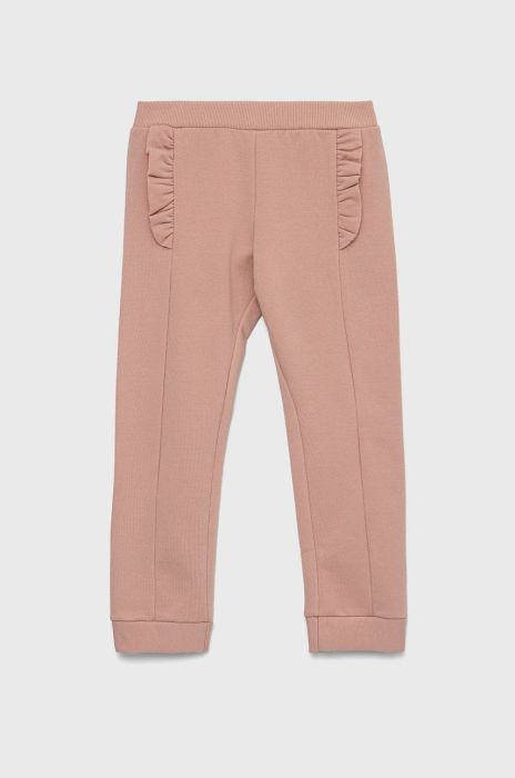 Дитячі спортивні штани United Colors of Benetton колір рожевий однотонні (2737071)