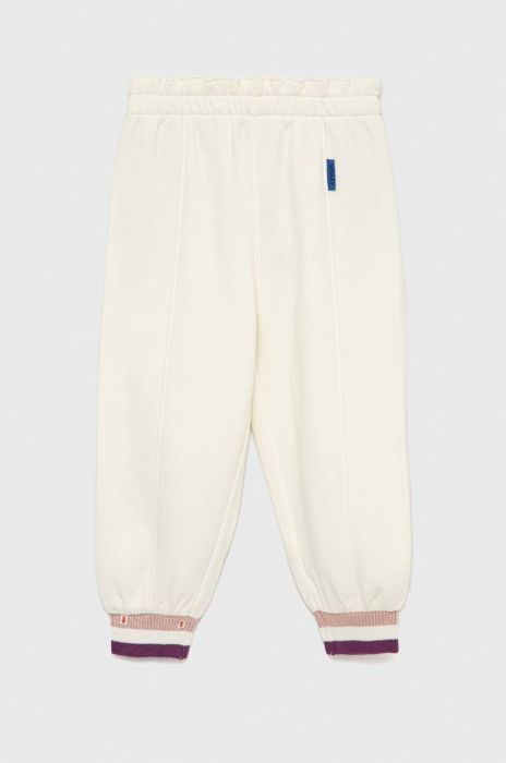 Дитячі спортивні штани Sisley колір бежевий однотонні (2802519)