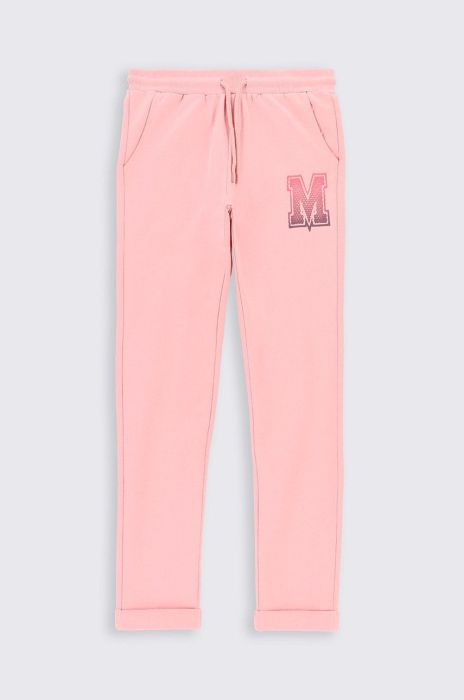 Дитячі спортивні штани Coccodrillo колір рожевий однотонні (2552955)