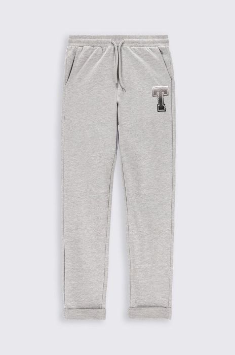 Дитячі спортивні штани Coccodrillo колір сірий однотонні (2552963)