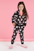 Дитячі бавовняні штани Coccodrillo колір чорний візерунок (2585086)