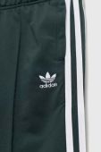 дитячі спортивні штани adidas Originals колір зелений з принтом