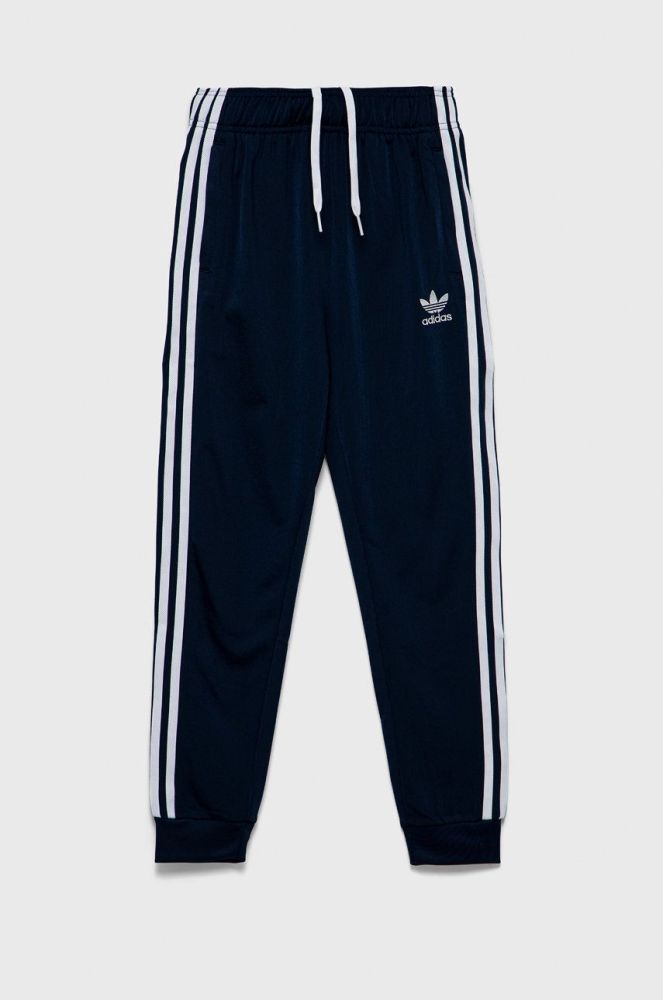 Дитячі спортивні штани adidas Originals колір синій з аплікацією (2568395)