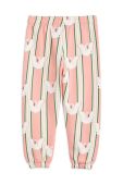 Дитячі бавовняні штани Mini Rodini колір рожевий візерунок (2673641)