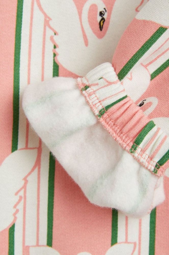 Дитячі бавовняні штани Mini Rodini колір рожевий візерунок (2673641) фото 4