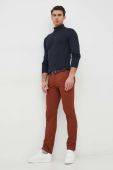 Штани Tommy Hilfiger чоловічі колір чорний облягаюче Штани Tommy Hilfiger чоловічі колір чорний облягаюче