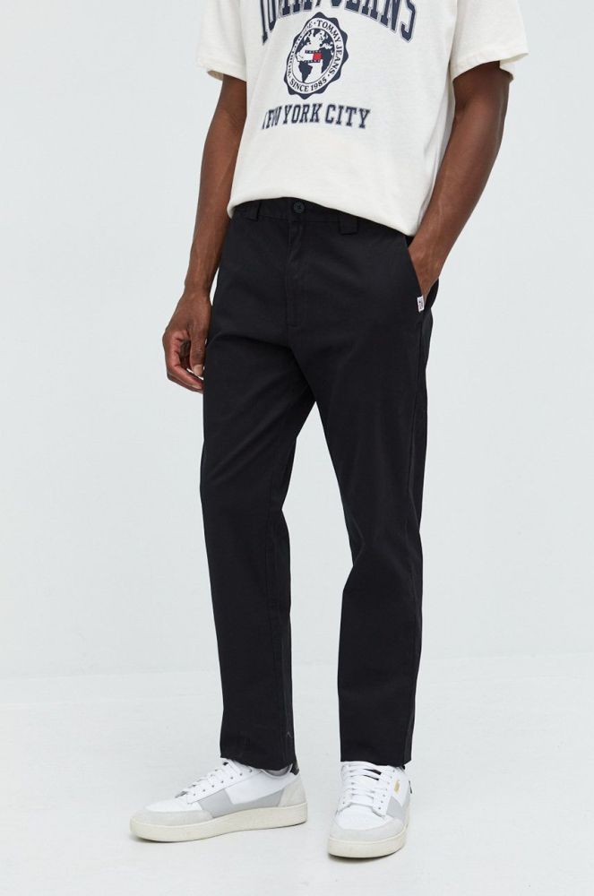 Штани Tommy Jeans чоловічі колір чорний пряме (2464621)