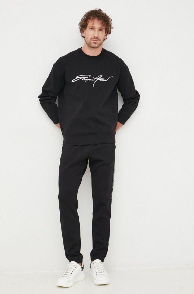 Спортивні штани Emporio Armani чоловічі колір чорний