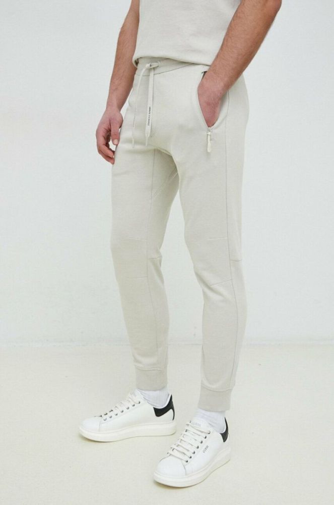 Спортивні штани Armani Exchange чоловічі колір білий однотонні фото 2