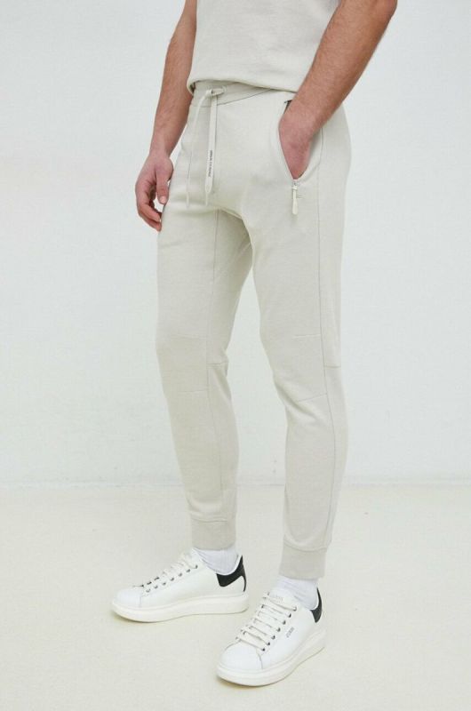 Спортивні штани Armani Exchange чоловічі колір білий однотонні фото 2