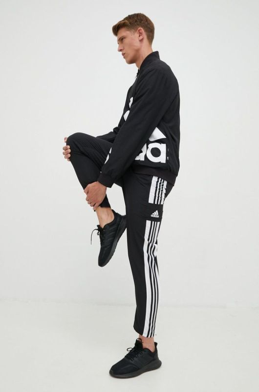 Штани adidas Performance чоловічі колір чорний однотонні фото 2