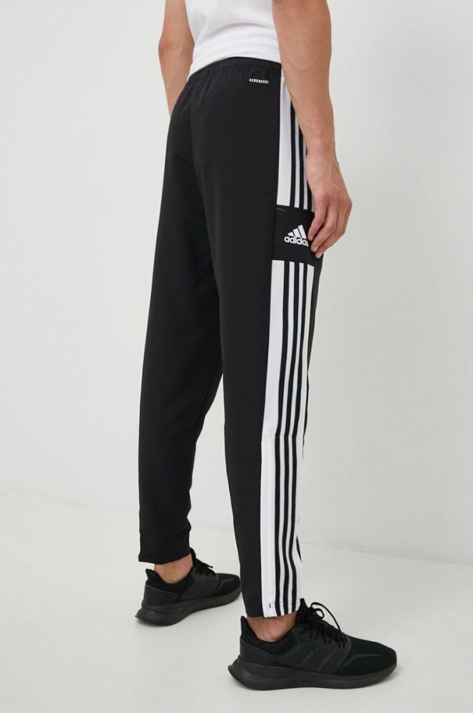 Штани adidas Performance чоловічі колір чорний однотонні фото 4