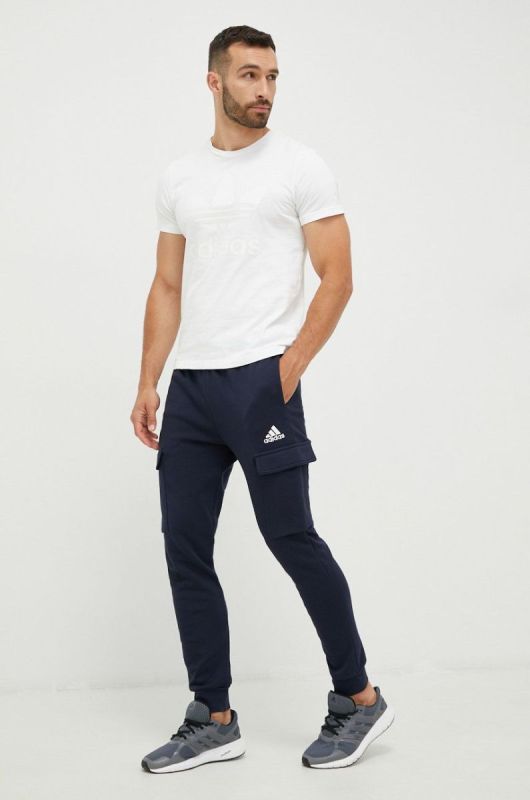 Спортивні штани adidas чоловічі колір синій однотонні (2496836) фото 2