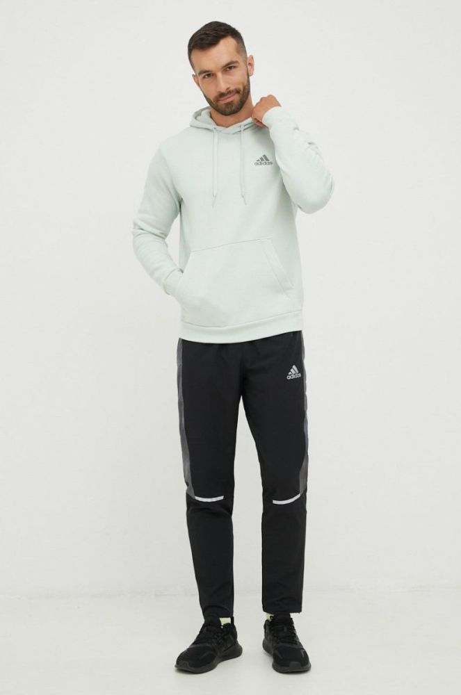 Спортивні штани adidas Performance чоловічі колір чорний з принтом фото 2