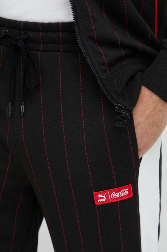 Спортивні штани Puma Puma X Coca Cola чоловічі колір чорний візерунок фото 4