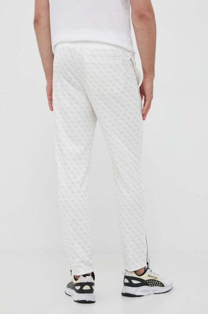Спортивні штани Guess колір білий візерунок фото 3