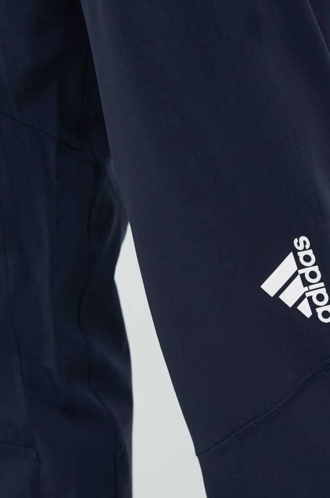 Штани для тренувань adidas Performance D4t чоловічі колір синій однотонні фото 4