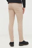 Штани Pepe Jeans чоловічі колір бежевий облягаючі