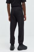 Бавовняні спортивні штани Vans чоловічі колір чорний з аплікацією