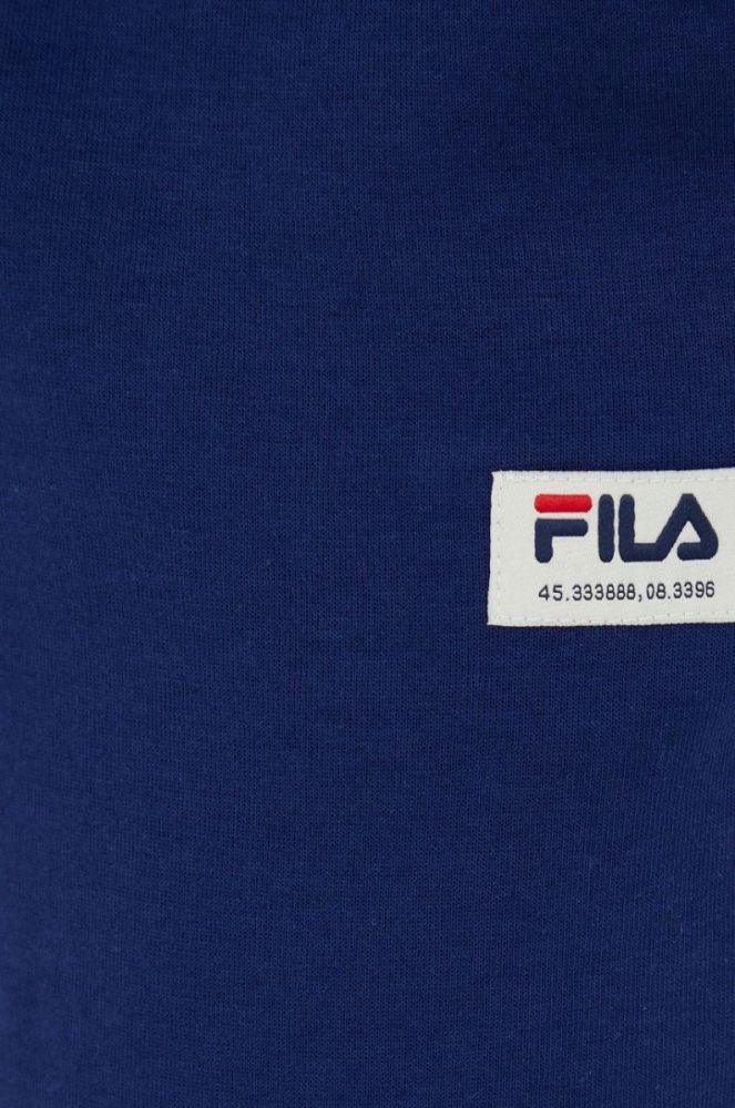 Спортивні штани Fila чоловічі колір синій однотонні фото 4