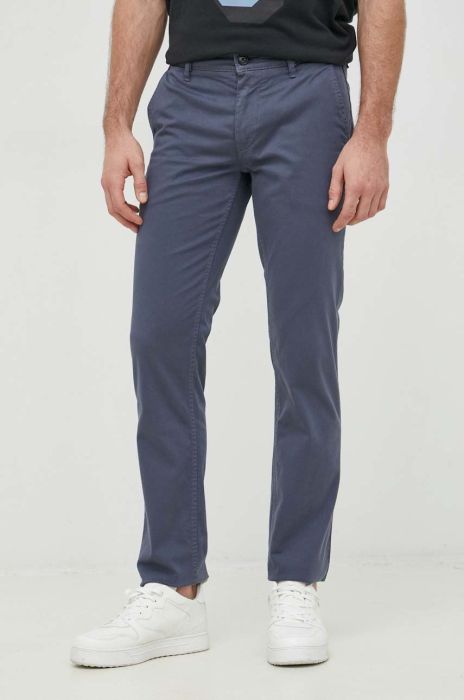 Штани BOSS Boss Casual чоловічі фасон chinos колір блакитний