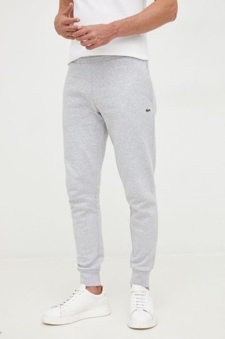 Спортивні штани Lacoste чоловічі колір сірий однотонні XH9624-132
