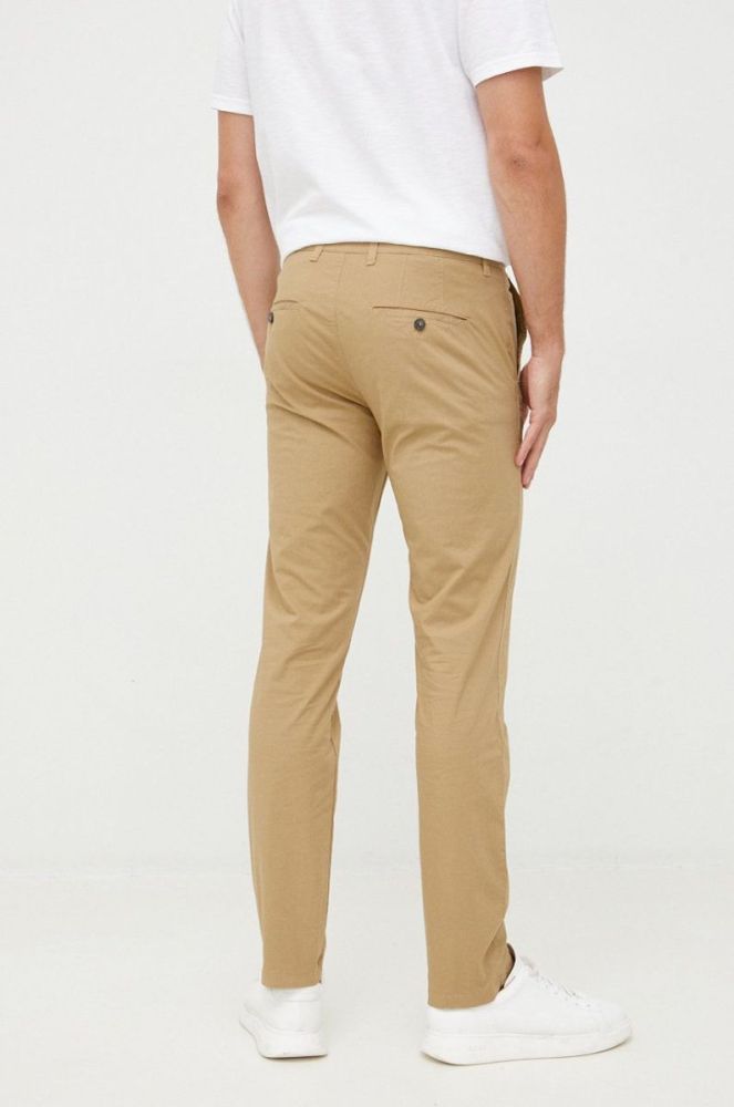 Штани United Colors of Benetton чоловічі колір бежевий фасон chinos фото 3