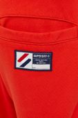 Бавовняні спортивні штани Superdry чоловічі колір червоний однотонні