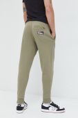 Бавовняні спортивні штани Superdry чоловічі колір зелений однотонні (2739682)