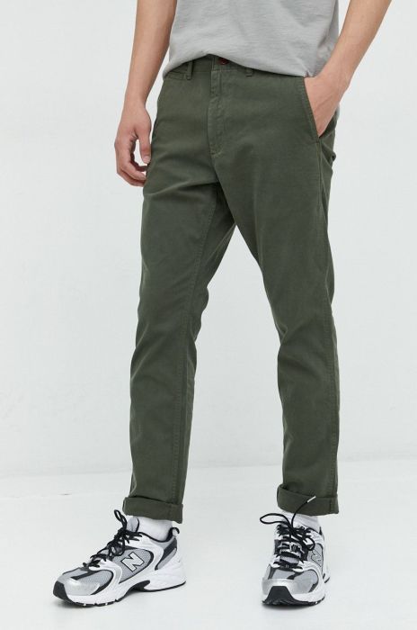 Штани Superdry чоловічі колір зелений фасон chinos (2815462)