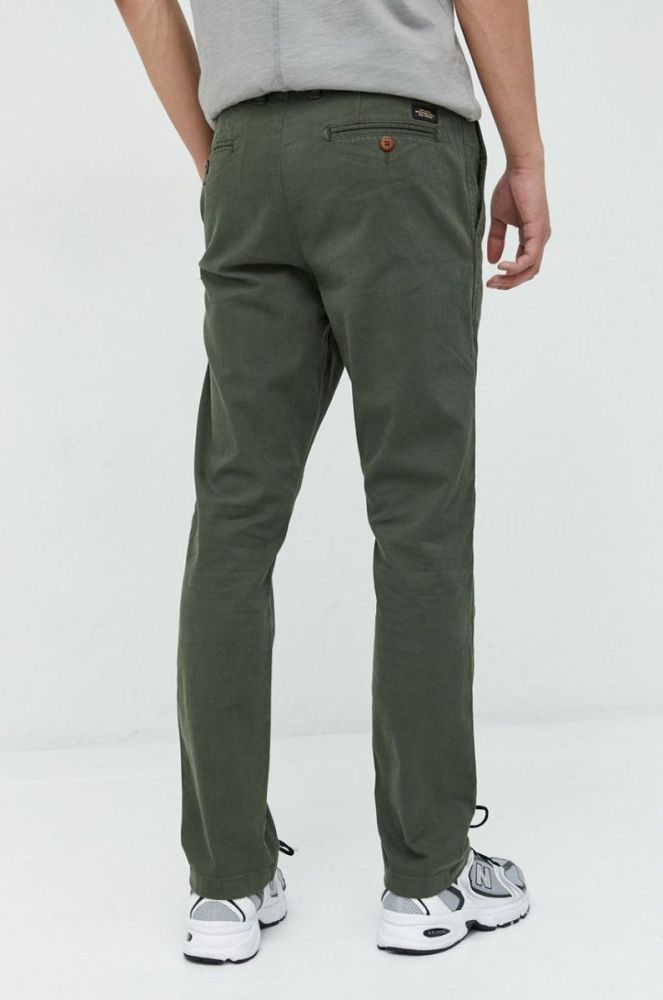 Штани Superdry чоловічі колір зелений фасон chinos (2815462) фото 3