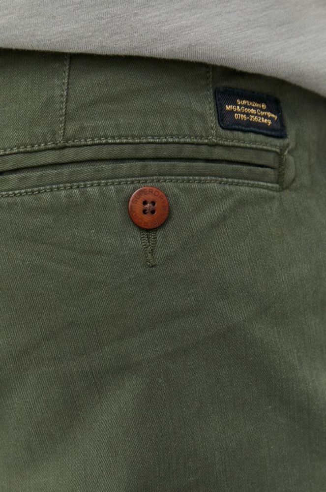 Штани Superdry чоловічі колір зелений фасон chinos (2815462) фото 4