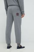 Бавовняні спортивні штани HUGO чоловічі колір сірий однотонні (2754901)