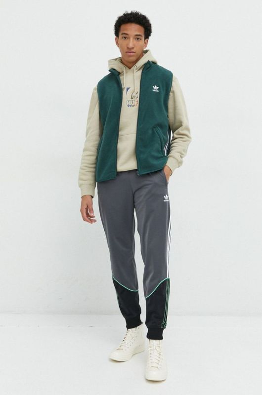 Спортивні штани adidas Originals чоловічі колір сірий з аплікацією фото 2